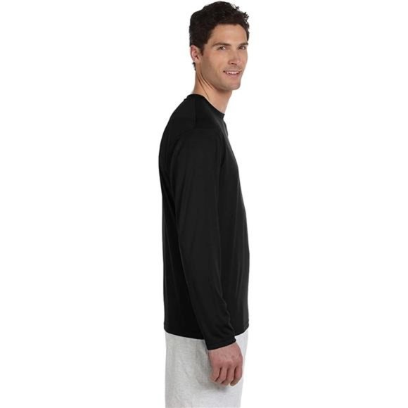 Champion Men's Long Sleeve Double Dry Performance T-Shirt, Black, Medium - Picture 1 of 4